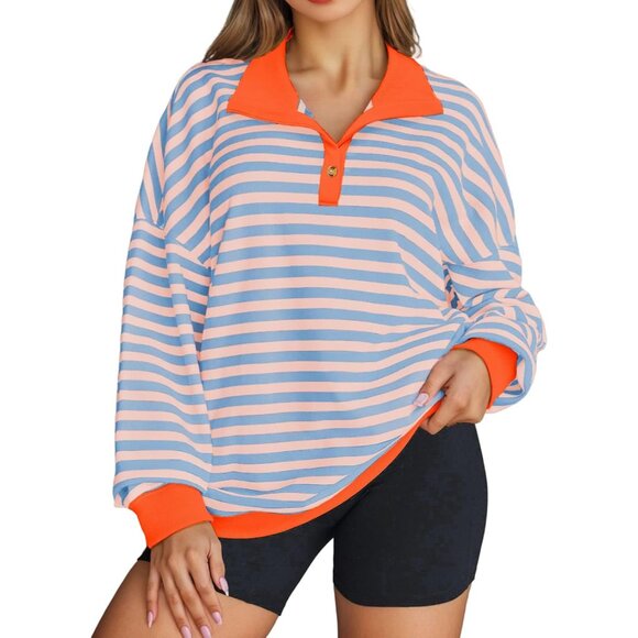 Plus Size Sweatshirts Cotton Blend Long Sleeve Casual Pullover Top - Picture 1 of 5